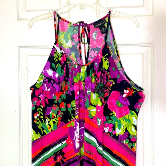 Lane Bryant Pink & Purple Scoop Neck Maxi Dress Size 18/20 - Picture 3 of 7